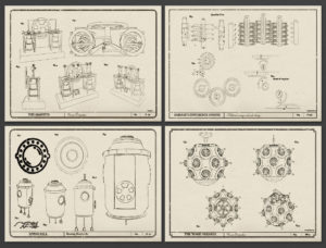 doctor who technical drawings stephen fielding graphic